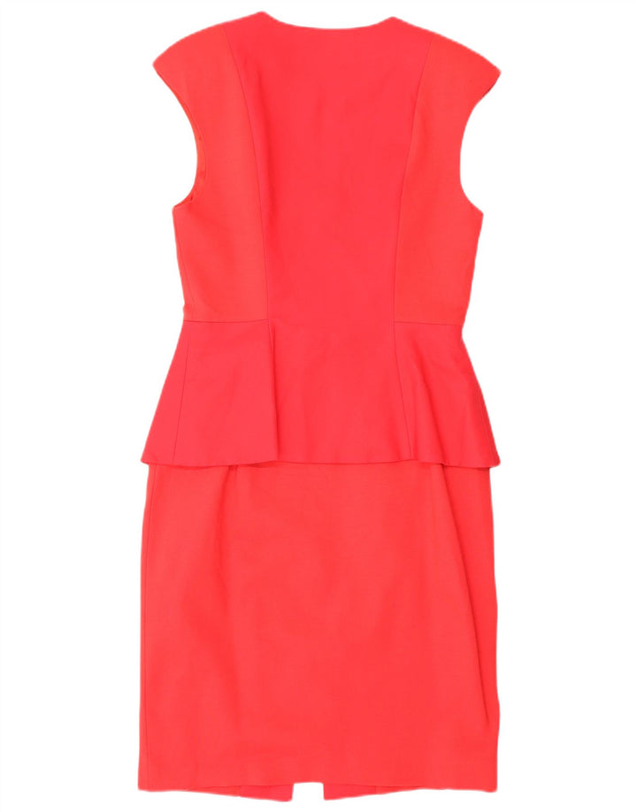 Rochie peplum fără mâneci pentru femei Ted Baker Mărimea 2 Bumbac roșu mic