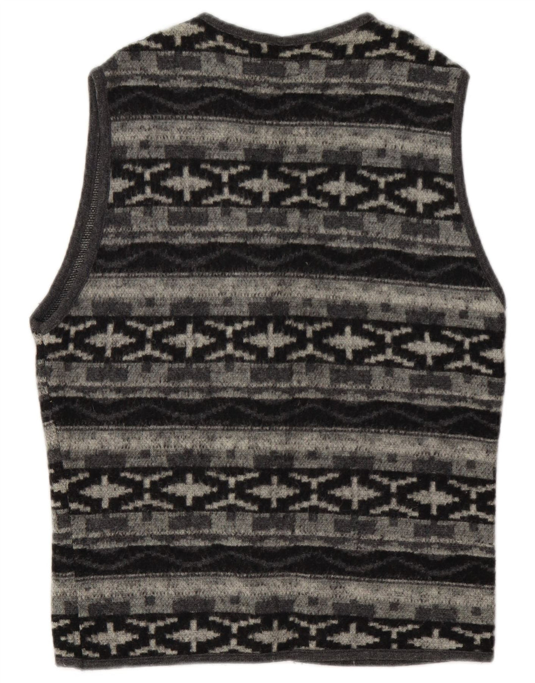 Pulover cardigan fără mâneci pentru bărbați Alcatraz, mic, gri, geometric