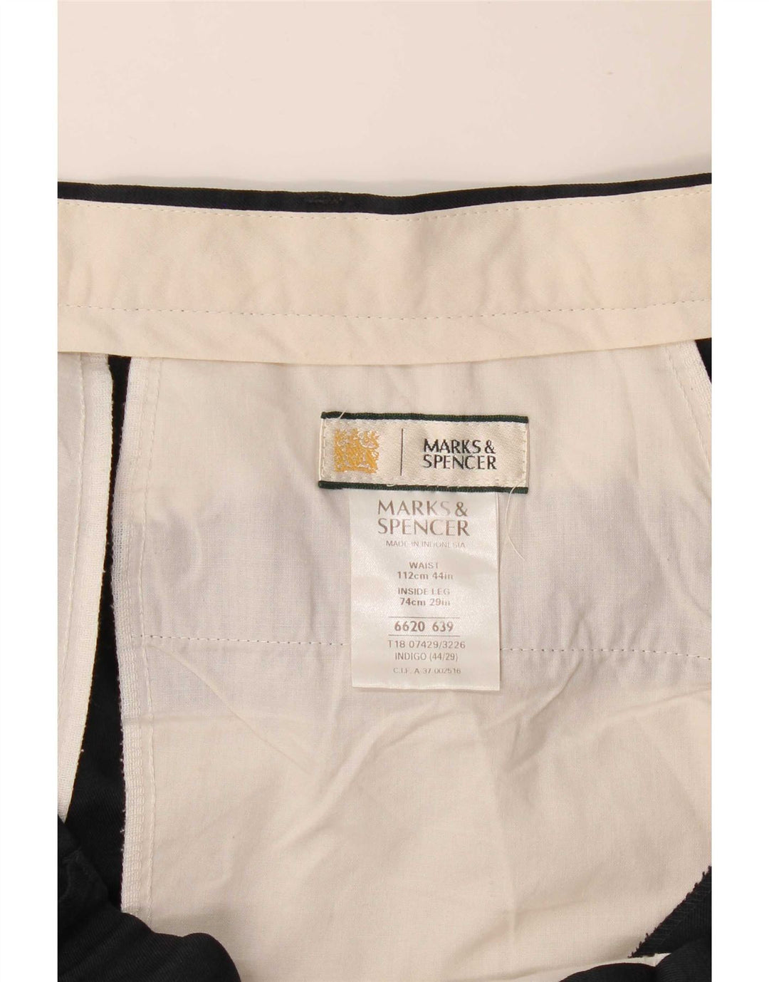 Pantaloni de costum pentru bărbați Marks & Spencer L44 L29 bleumarin poliester