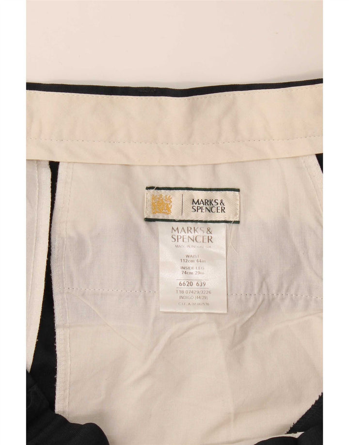 Pantaloni de costum pentru bărbați Marks & Spencer L44 L29 bleumarin poliester