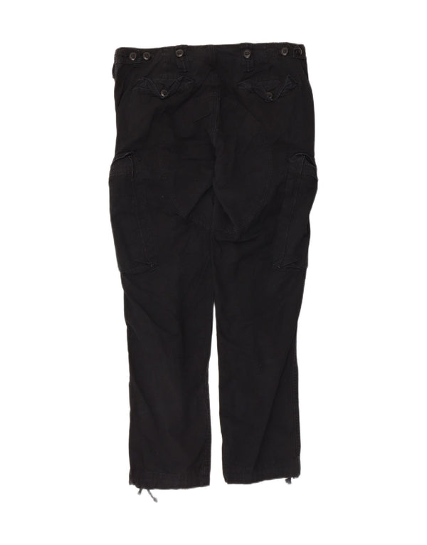 Pantaloni cargo drepti pentru bărbați Polo Ralph Lauren L34 L30 bumbac negru
