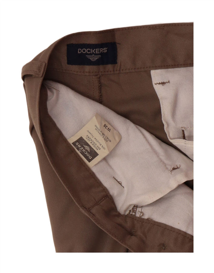 Pantaloni scurți chino pegged pentru bărbați DOCKERS W36 poliester maro mare