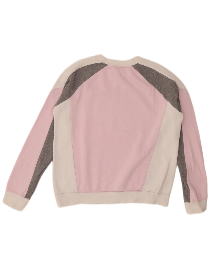 Pulover de hanorac grafic Nike pentru femei UK 14 Roz mediu Colorblock