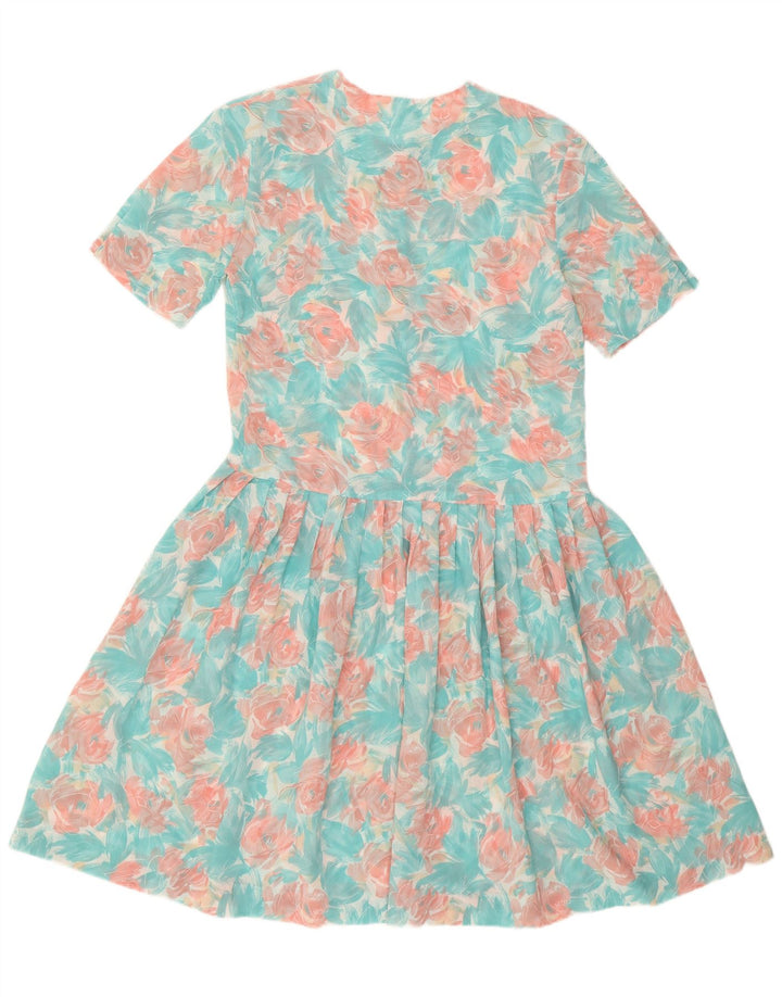 Rochie leagăn pentru femei Eastex UK 12 Turcoaz mediu Poliester floral