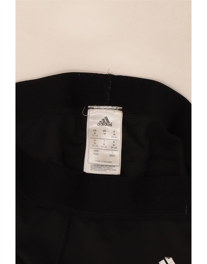 Leggings grafic Adidas pentru femei UK 12/14 Poliester mediu negru