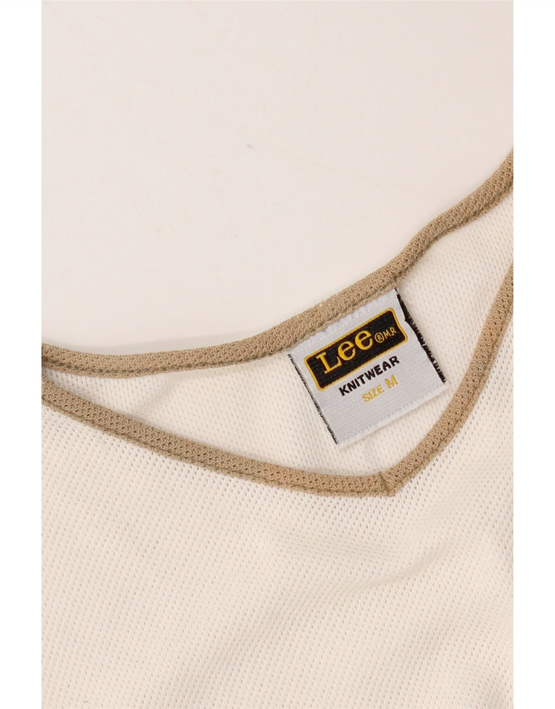 Tricou pentru femei Lee Top UK 14 Medium White Bumbac