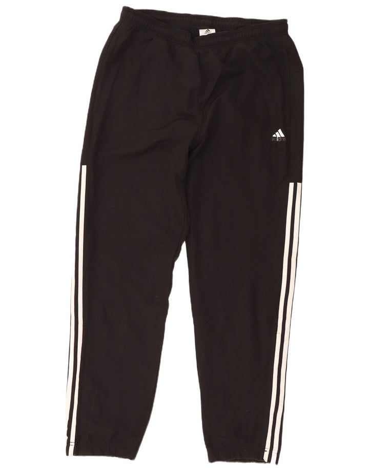 Pantaloni de trening Adidas pentru bărbați Joggeri poliester mediu negru