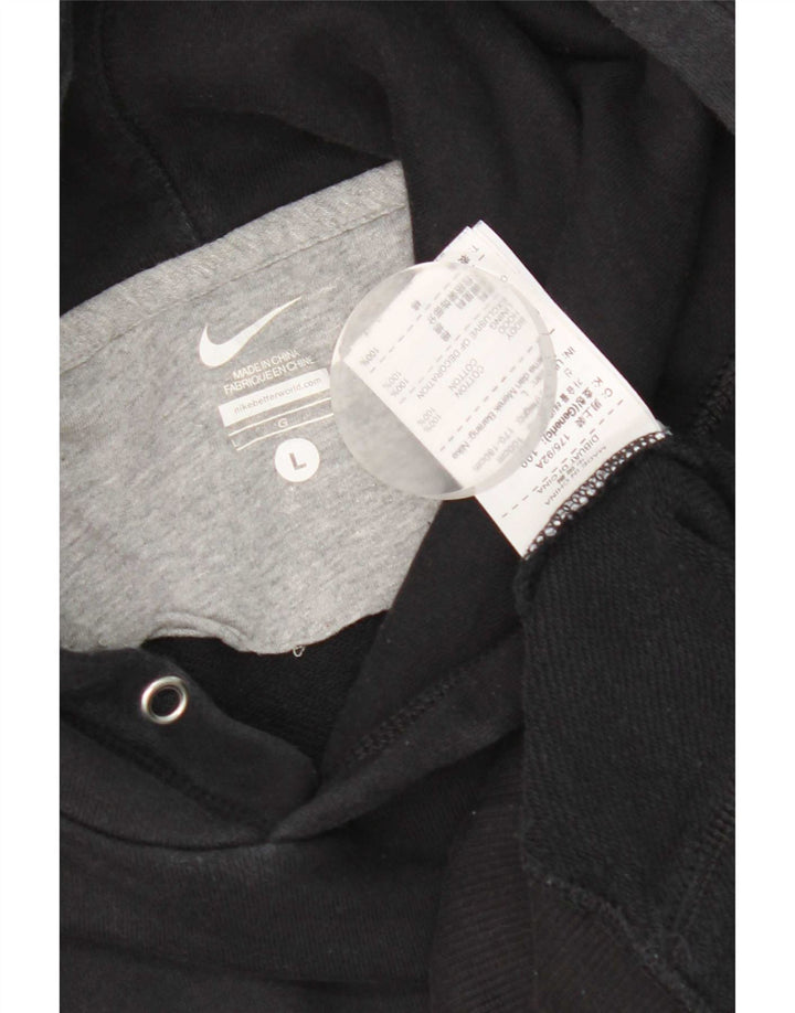 Pulover Nike pentru bărbați, bumbac mare, negru