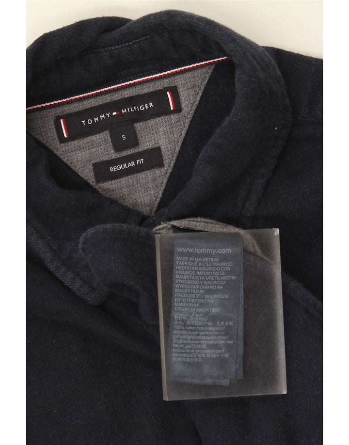 Cămașă de flanel pentru bărbați Tommy Hilfiger, bumbac, albastru bleumarin