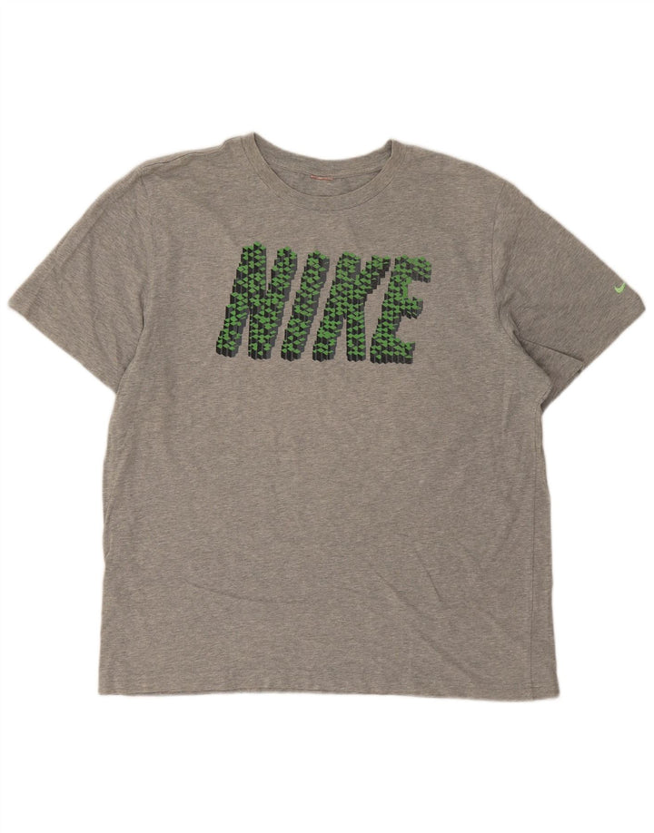 Tricou grafic Nike pentru bărbați Top mare, gri, pete