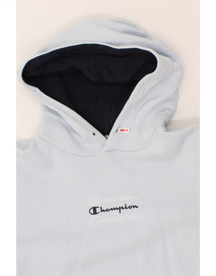 CHAMPION Mens Hoodie Jumper Small Blue Cotton Vintage Champion and Second-Hand Champion from Messina Hembry 