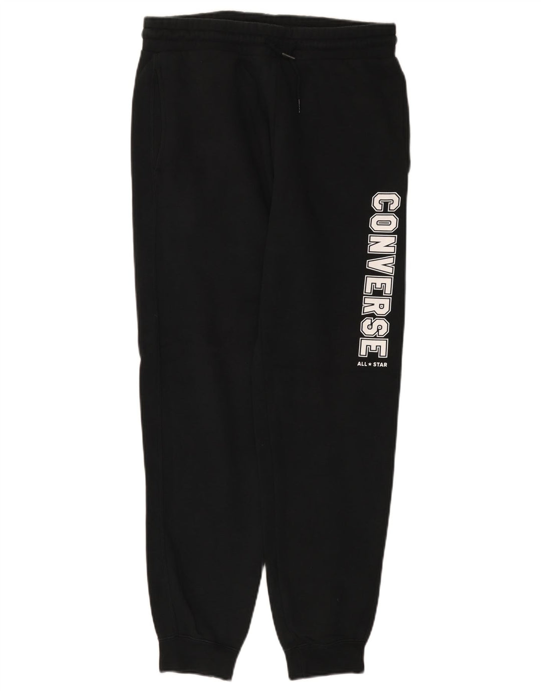 Pantaloni de trening grafic Converse pentru bărbați Pantaloni de jogging mici, negru, bumbac