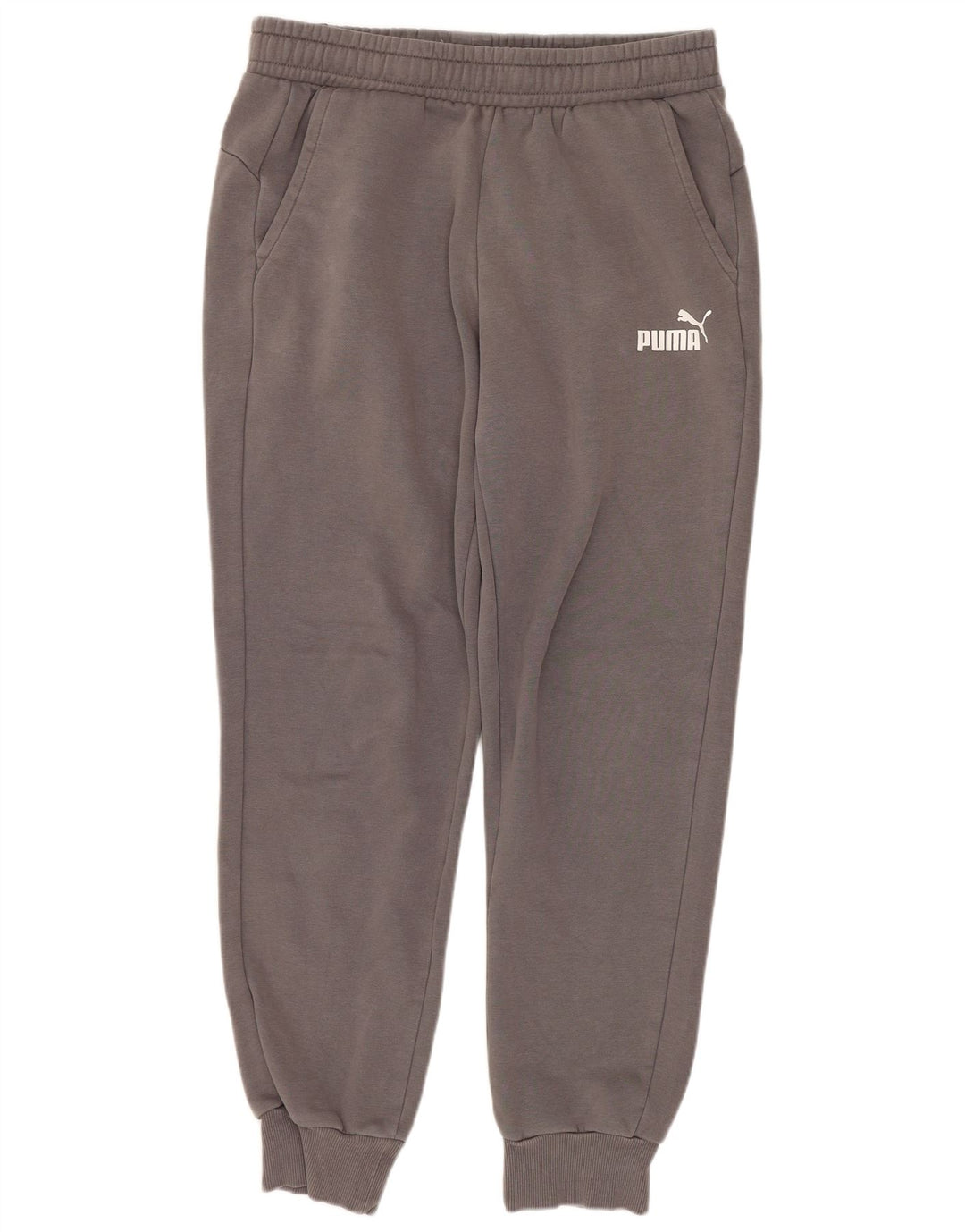 Pantaloni de trening Puma pentru bărbați Joggeri din bumbac gri mediu