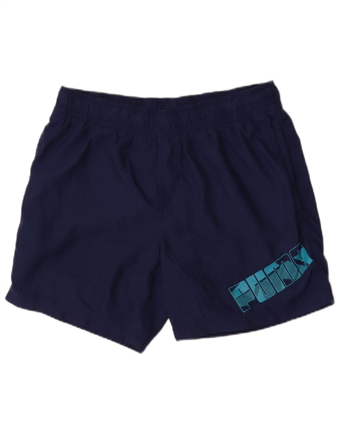 Pantaloni scurți sport grafic Puma pentru bărbați, mari, albastru, poliester