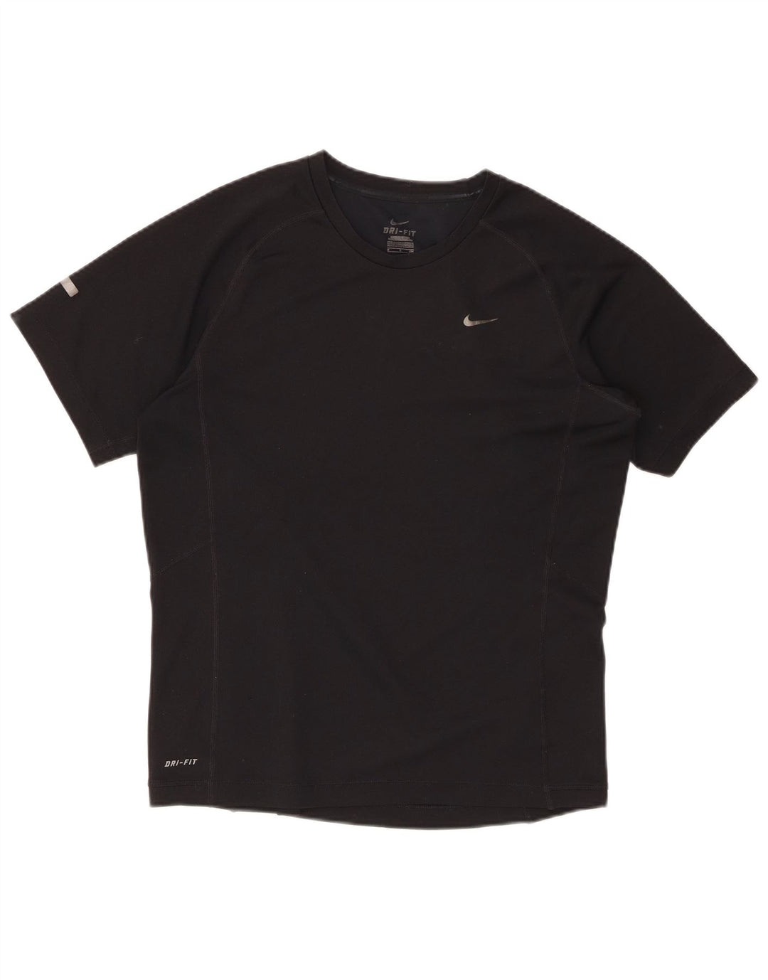 NIKE Mens Dri Fit T-Shirt Top Small Black Polyester