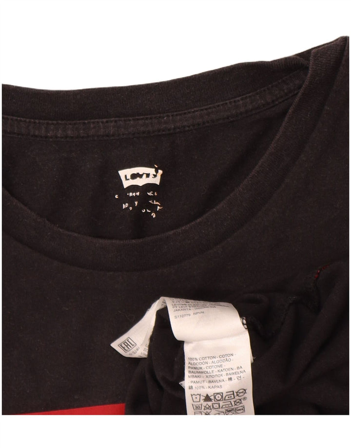 Tricou grafic pentru bărbați Levi's Top mare din bumbac negru