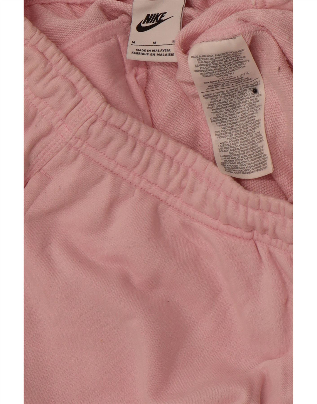 Pantaloni scurti sport NIKE pentru femei UK 14, bumbac roz mediu