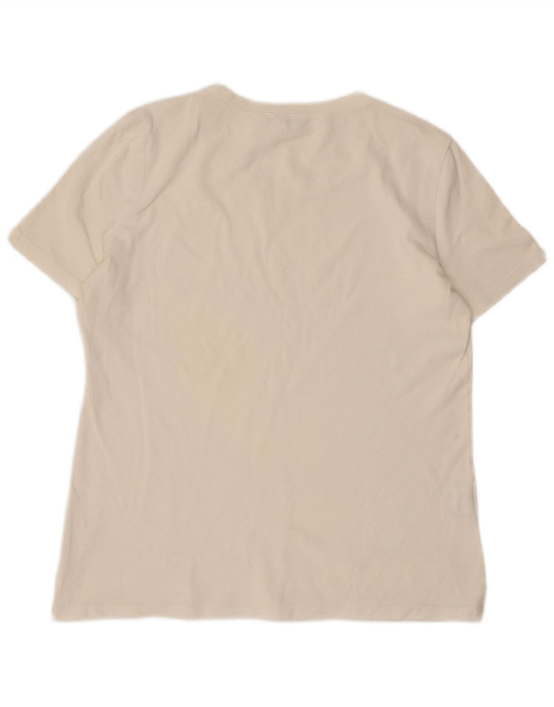 Tricou Lacoste Femei Top Marimea 42 Mare Bumbac Alb