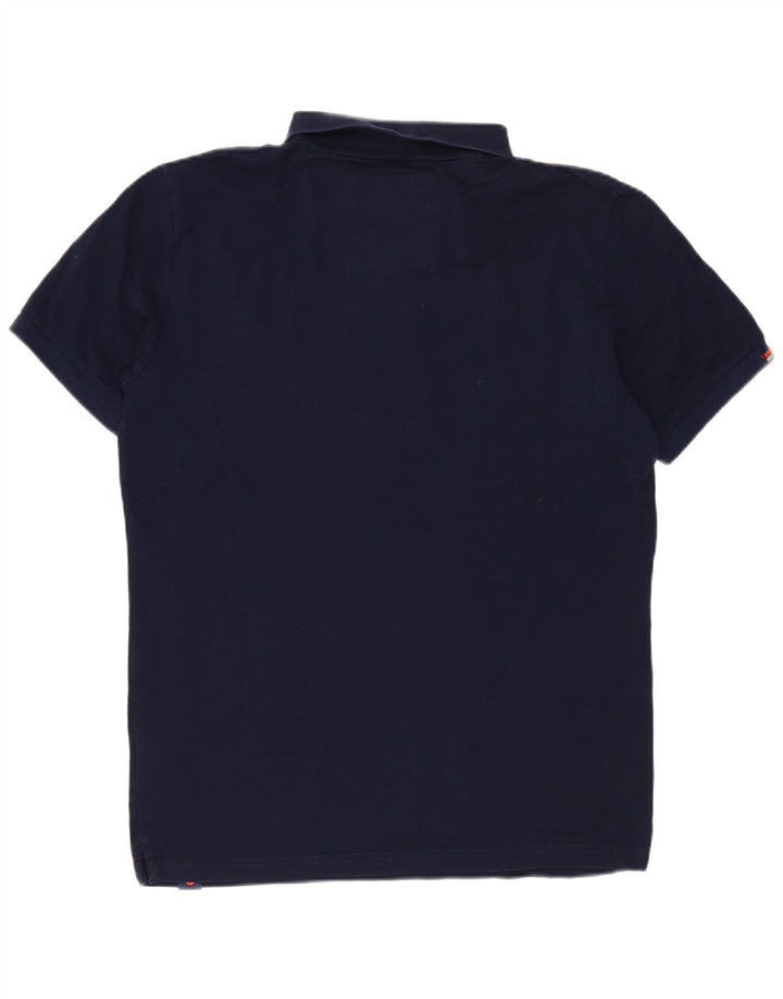 Tricou polo pentru bărbați Superdry, bumbac, albastru bleumarin