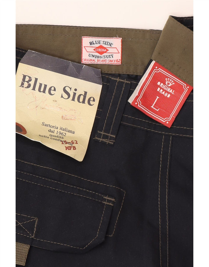 Pantaloni scurți cargo pentru bărbați Blue Side, mari W34, poliester bleumarin