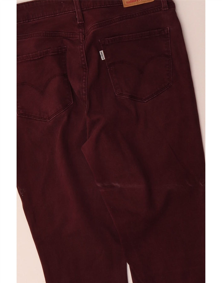 Blugi skinny cu talie înaltă pentru femei LEVI'S 721 W30 L29 bumbac burgundy
