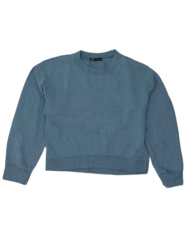 Pulover pentru damă Zara Crop Pulover UK 10 Small Blue Poliester