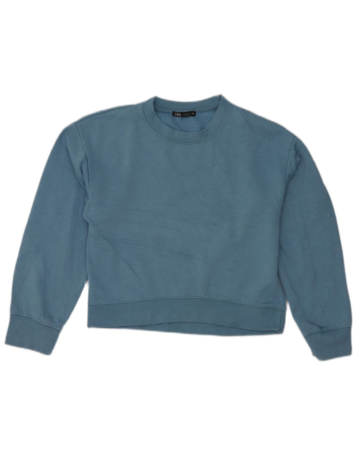 Pulover pentru damă Zara Crop Pulover UK 10 Small Blue Poliester