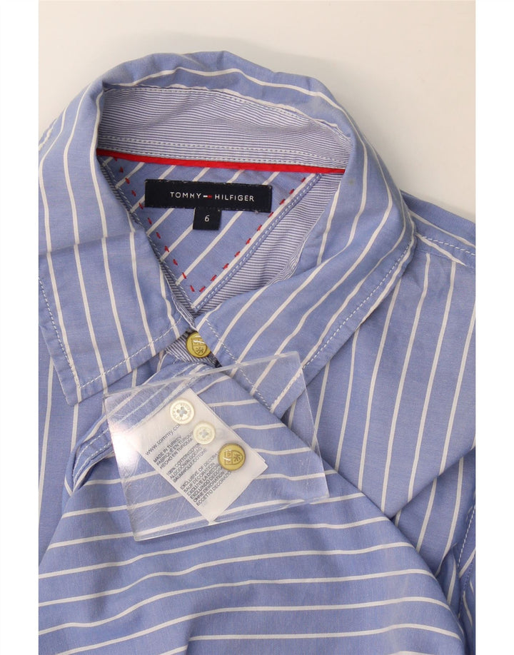 Cămașă Tommy Hilfiger pentru femei US 6 Medium Blue Pinstripe Bumbac