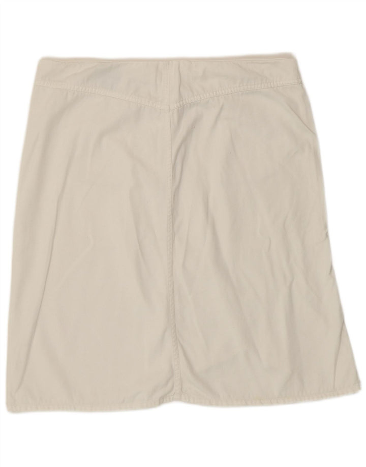 Fusta de blugi pentru femei Diesel W31 bumbac alb mediu