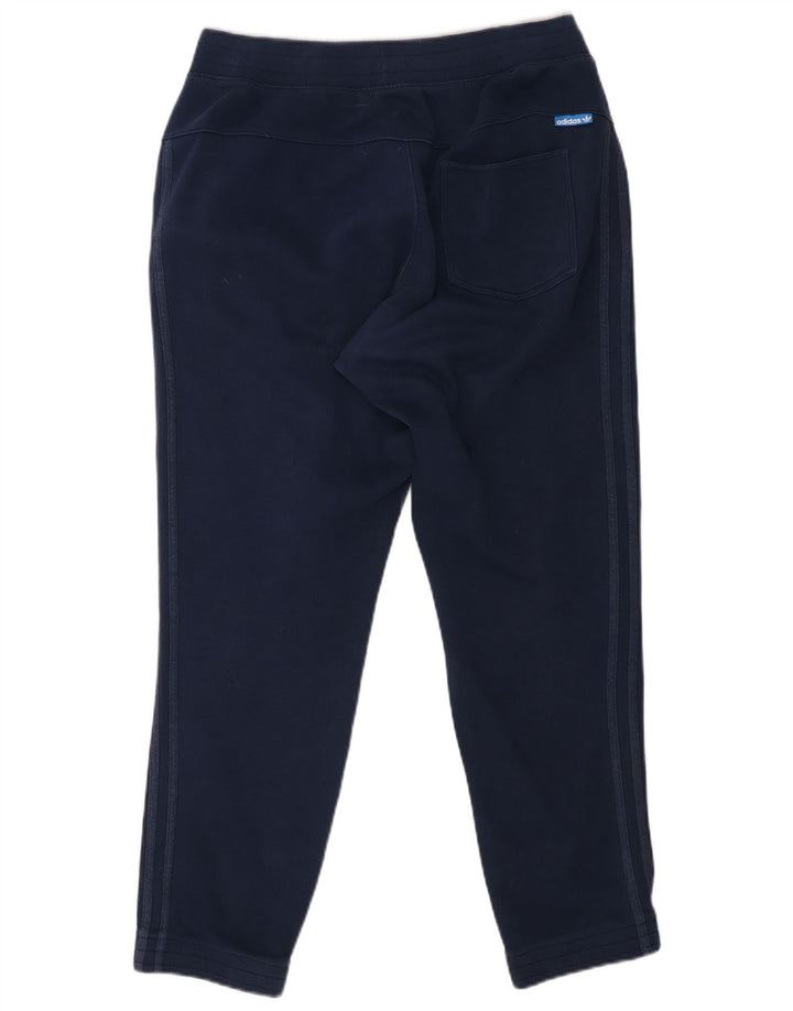 ADIDAS Mens Tracksuit Trousers Large  Navy Blue Cotton