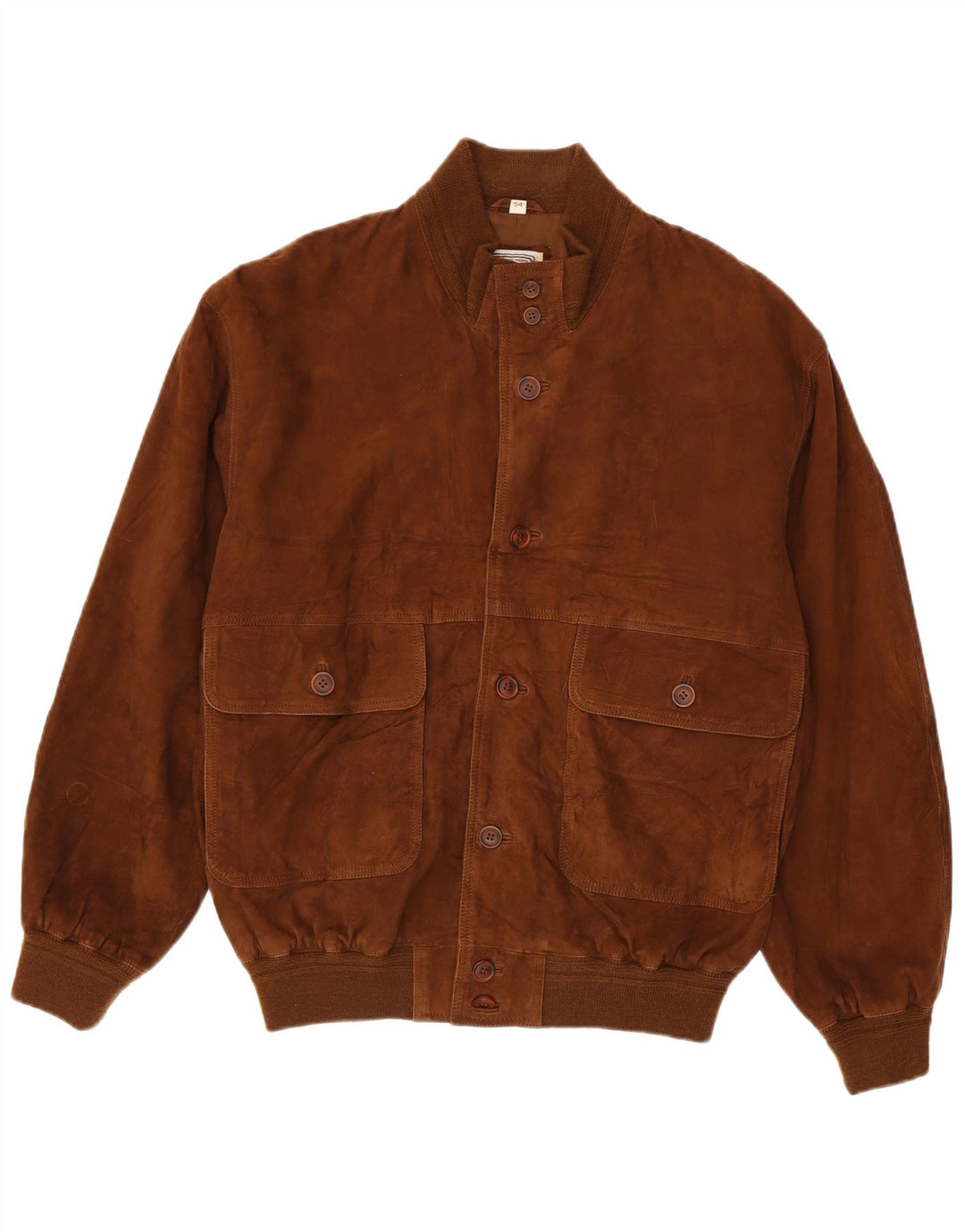 Bomber vintage pentru bărbați din piele intoarsa IT 54 XL maro bumbac