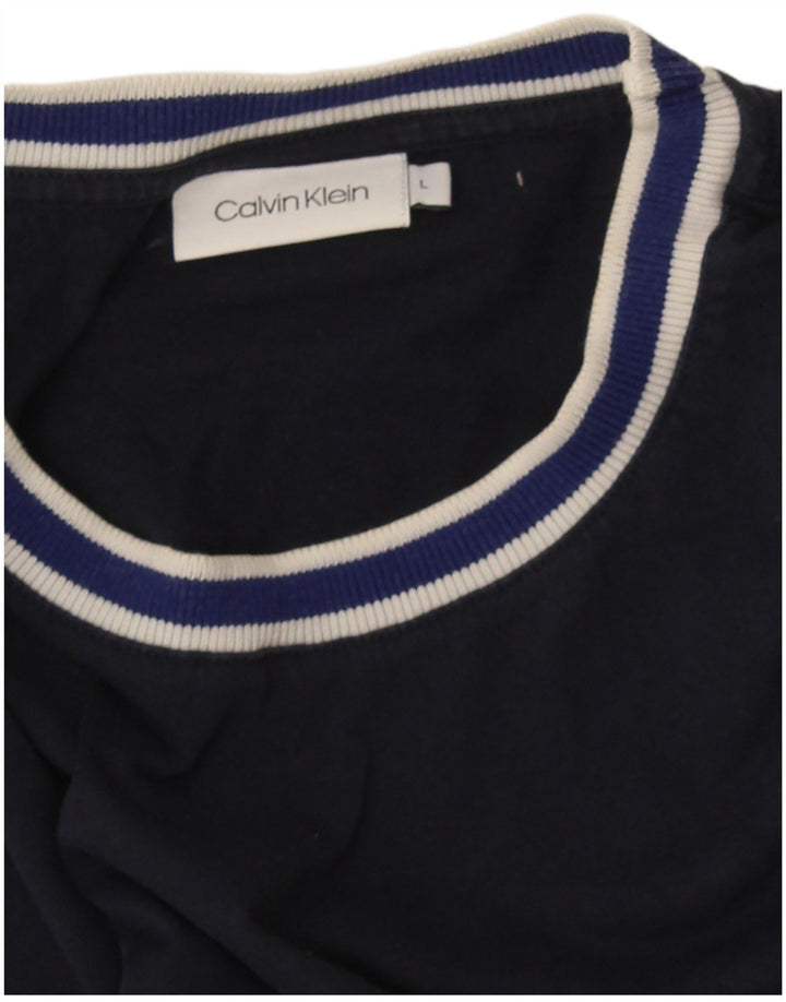 Tricou Calvin Klein pentru bărbați Top mare bleumarin cu dungi