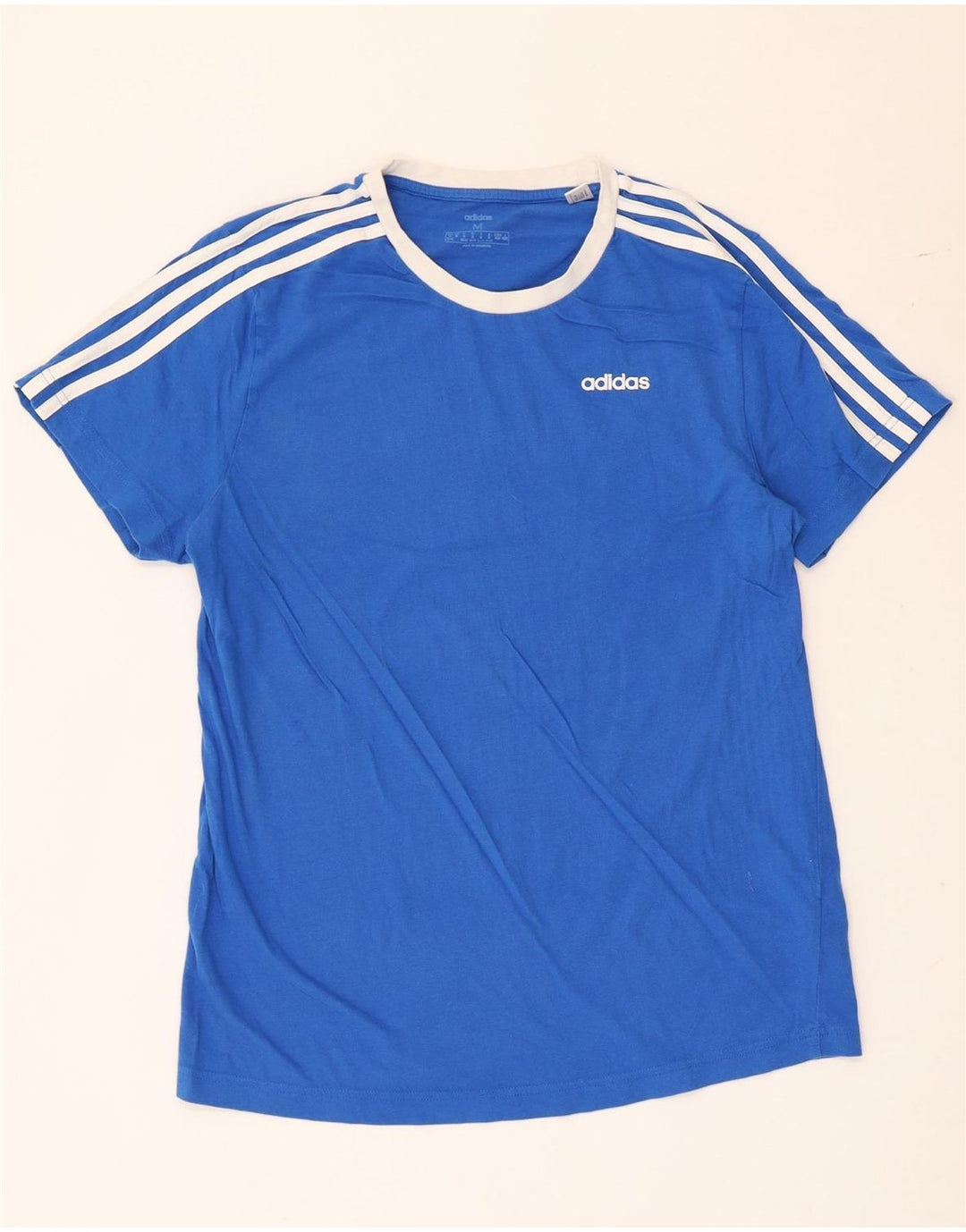 Tricou Adidas Femei Top UK 12/14 Medium Blue Bumbac
