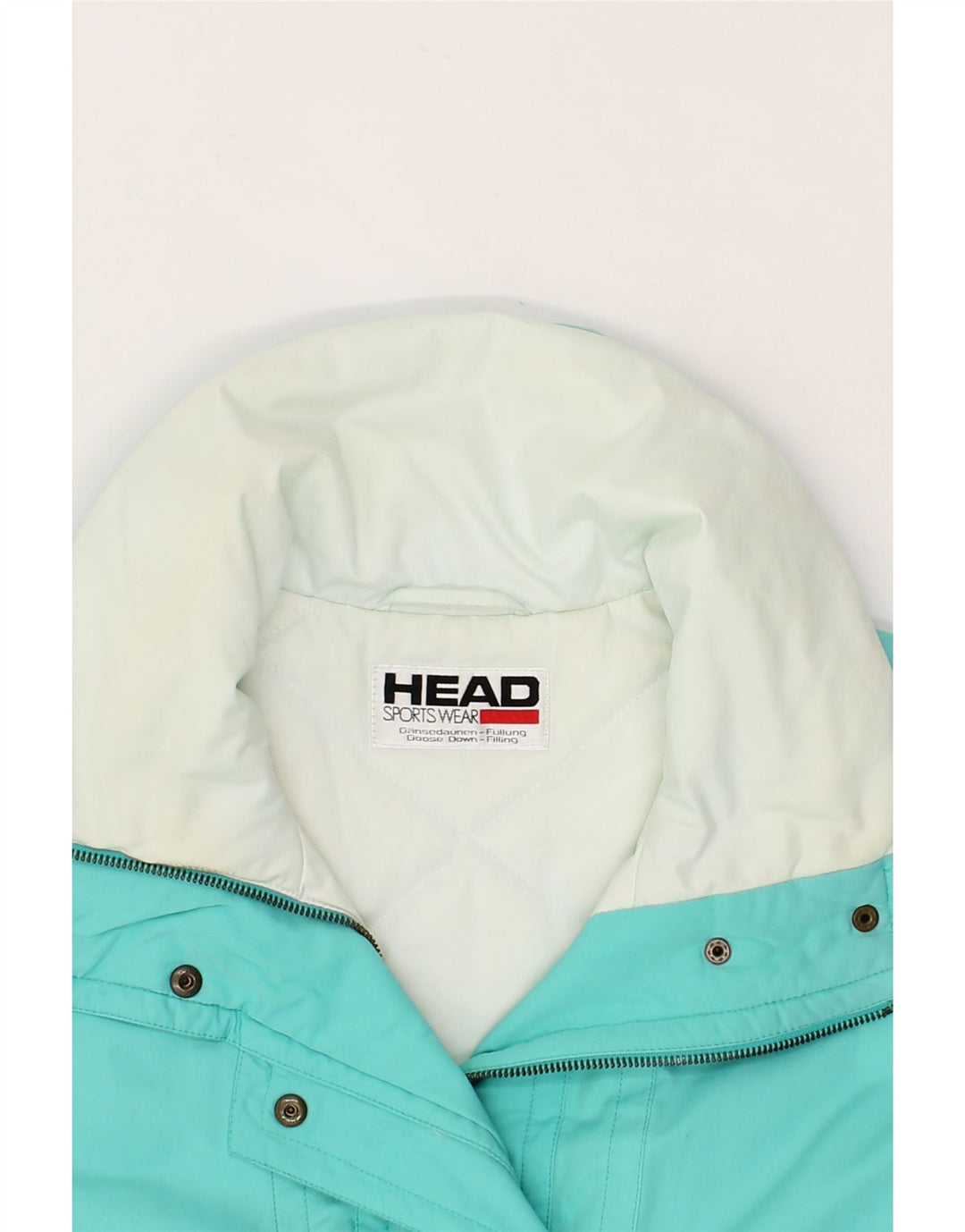 HEAD Womens Overcoat EU 38 Medium Blue Polyester Vintage HEAD and Second-Hand HEAD from Messina Hembry 