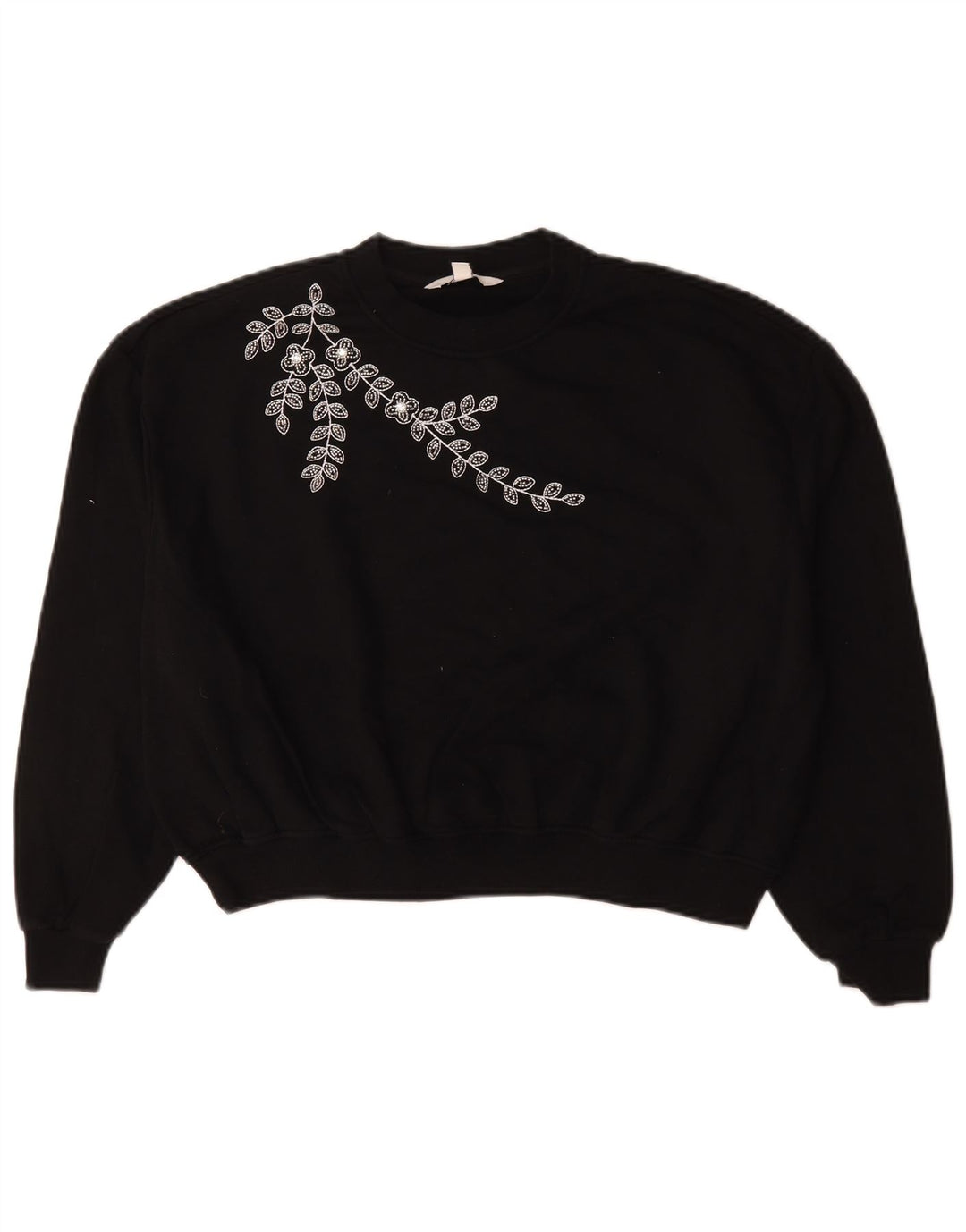 Pulover supradimensionat pentru femei Marks & Spencer UK 10 Mic Negru Floral