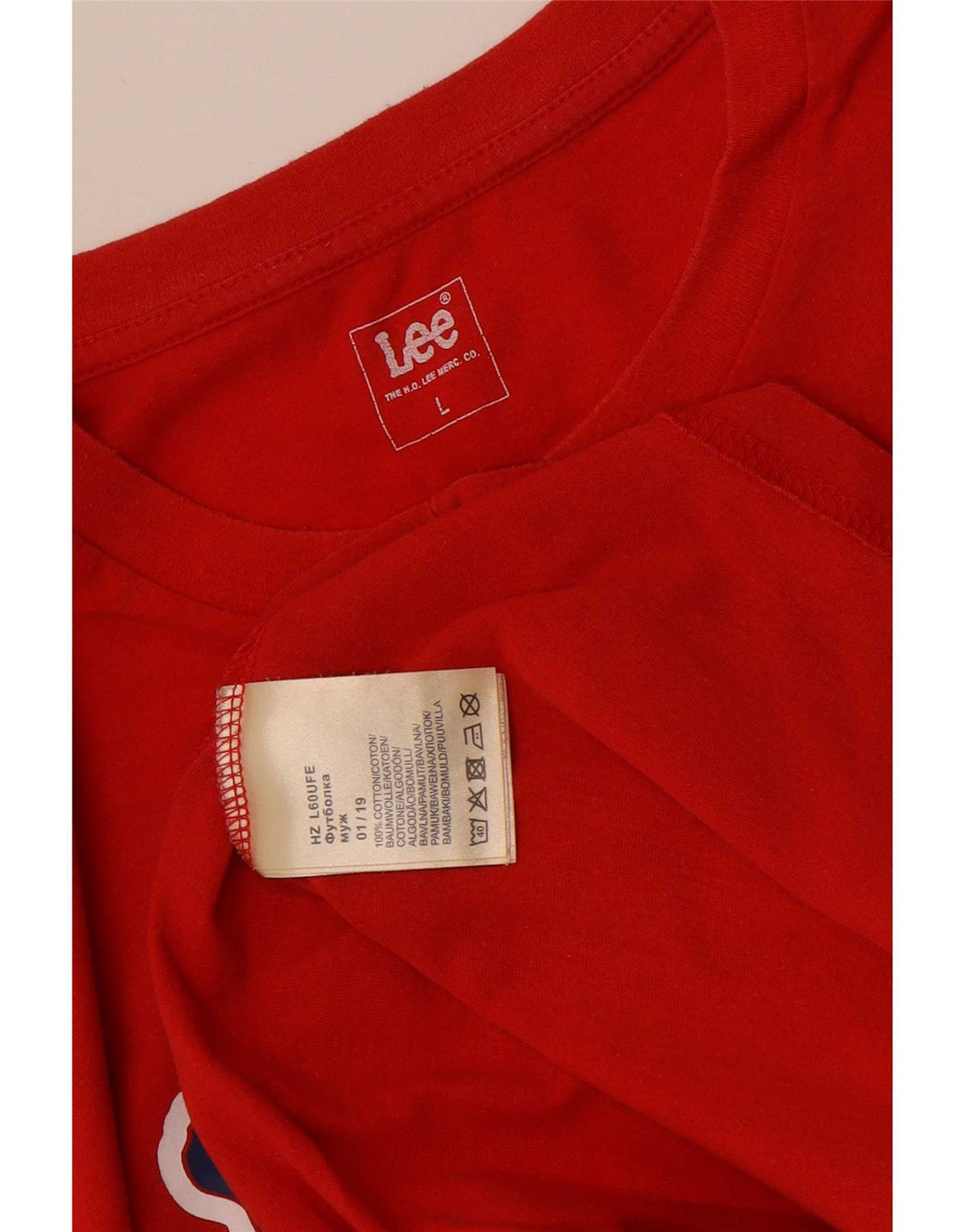 Tricou grafic pentru bărbați Lee Top mare bumbac roșu