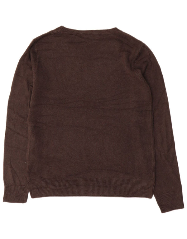 Pulover pentru femei Marks & Spencer cu decolteu cu barca UK 10 mic maro acrilic