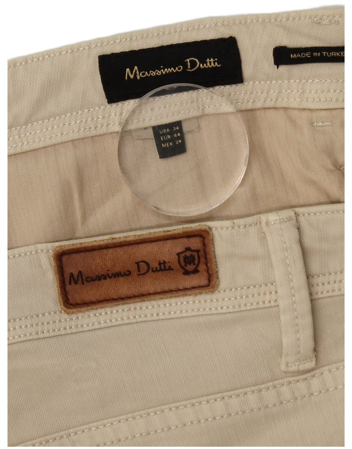 Massimo Dutti Pantaloni casual subțiri pentru bărbați EU 44 Mari L34 L34 Bej
