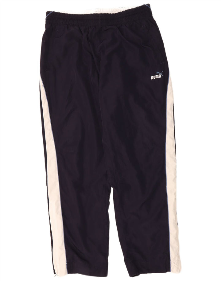 PUMA Mens Tracksuit Trousers XL Navy Blue Colourblock Polyester