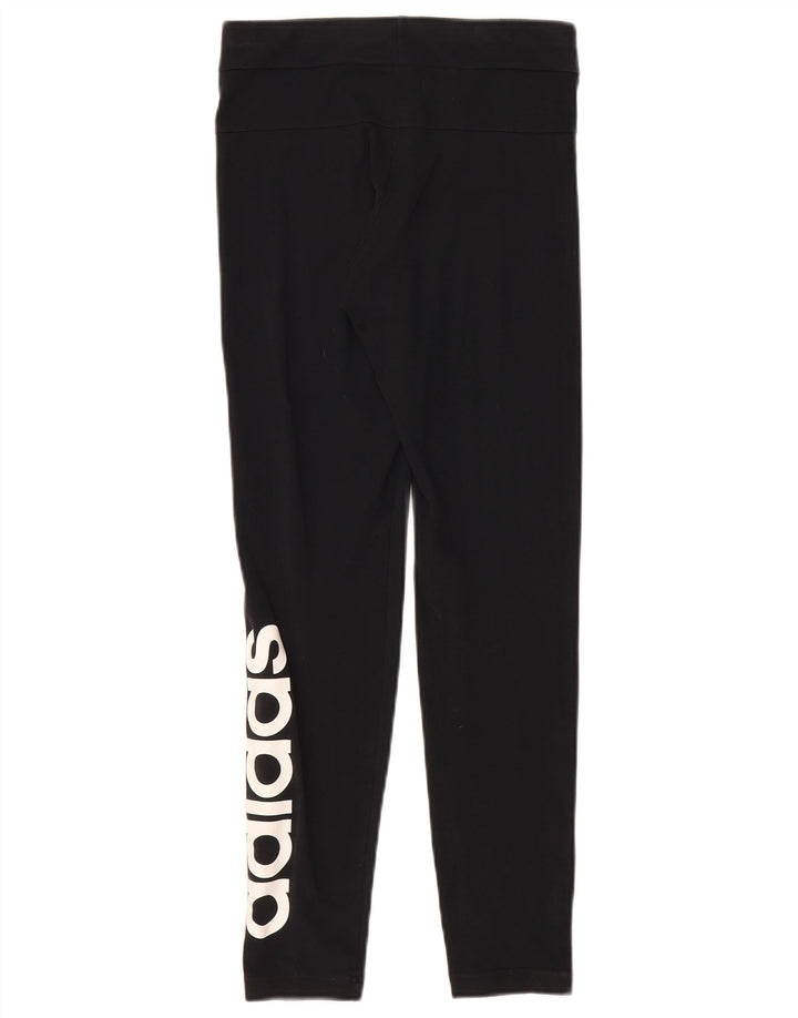 Leggings grafic Adidas pentru femei, mediu sport, negru