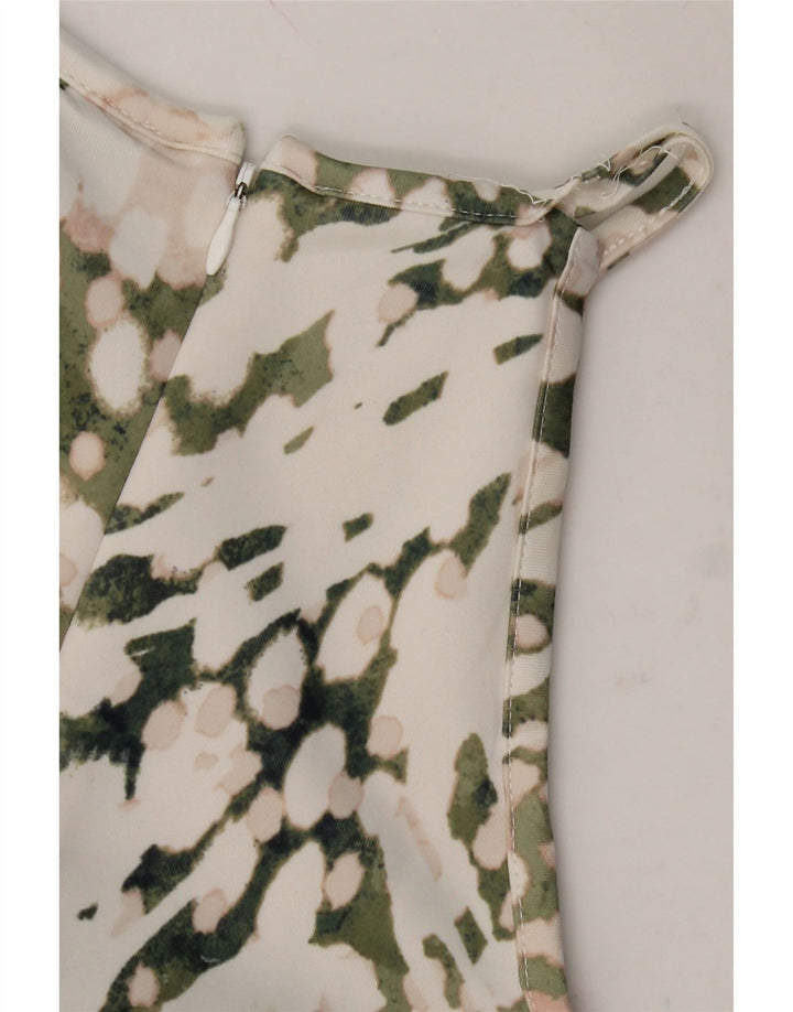 MOSSIMO Womens Halter Dress UK 10 Small White Flecked Polyester Vintage Mossimo and Second-Hand Mossimo from Messina Hembry 