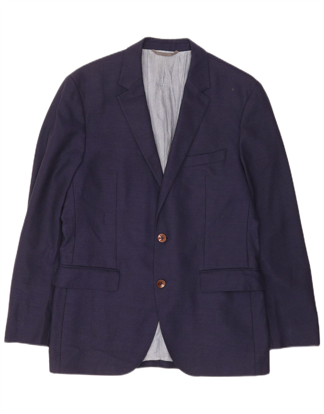 Blazer pentru bărbați Hugo Boss cu 2 nasturi EU 48 Mediu Lână virgină bleumarin