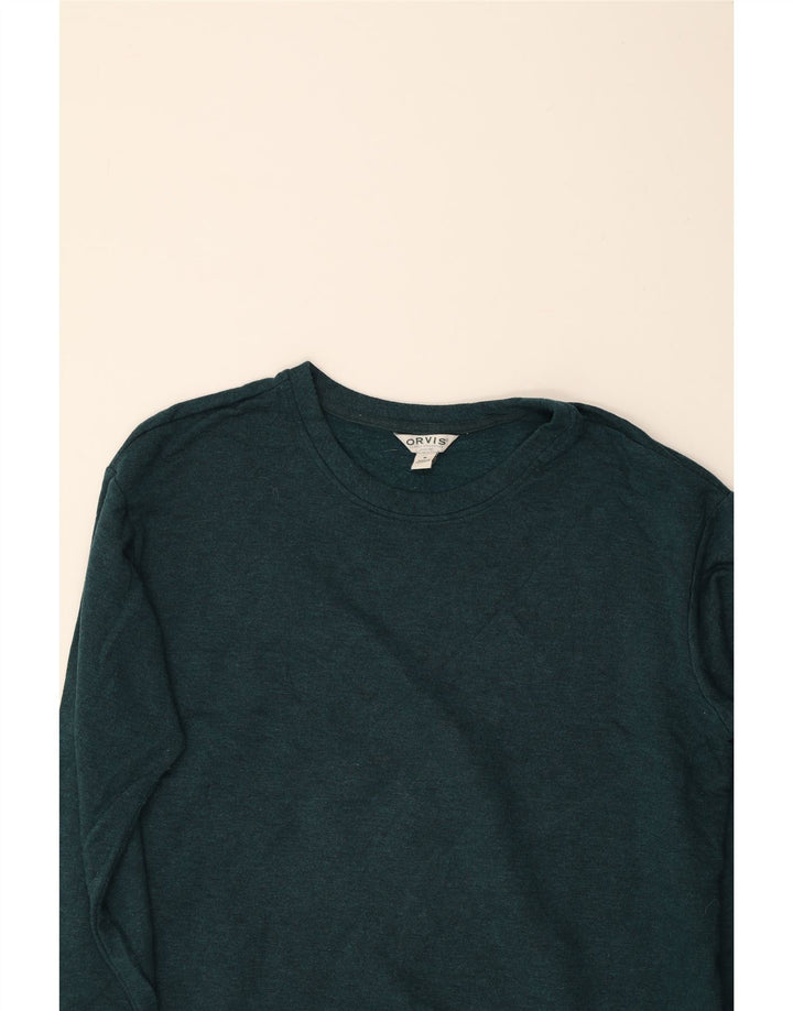 ORVIS Womens Sweatshirt Jumper UK 14 Medium Green Modal Vintage Orvis and Second-Hand Orvis from Messina Hembry 