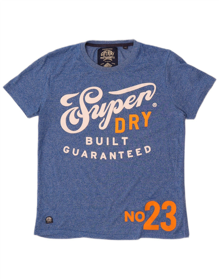 Tricou grafic pentru bărbați Superdry Top Medium Blue Pete Bumbac