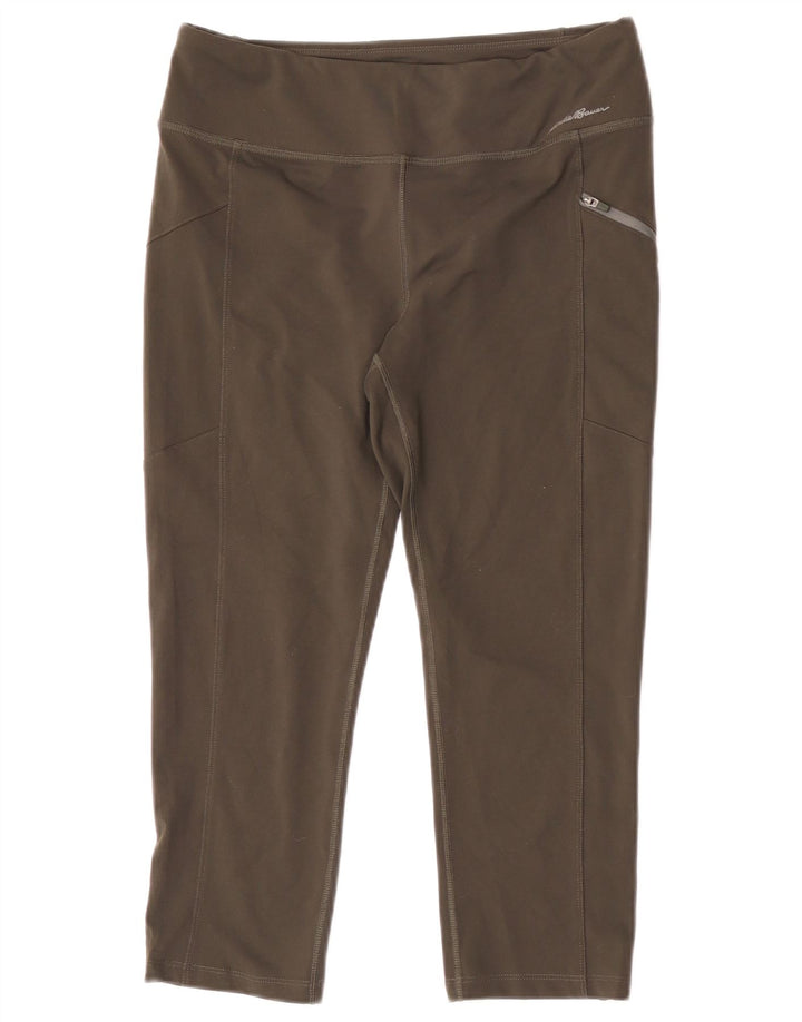 Leggings Capri pentru femei Eddie Bauer UK 12 Poliester verde mediu