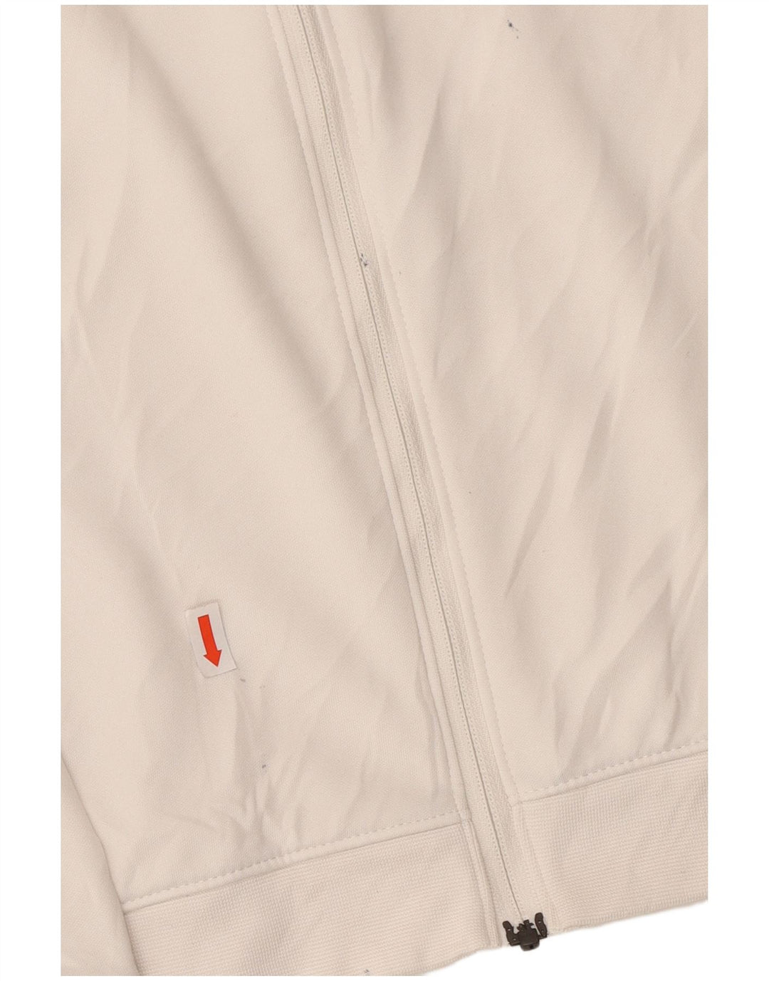 NIKE Boys Dri Fit Tracksuit Top Jacket 12-13 Years Large White Colourblock
