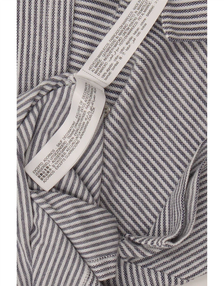 Tricou polo Massimo Dutti pentru bărbați, bumbac cu dungi albastre medii
