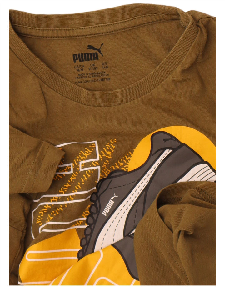 Tricou grafic Puma pentru băieți Top 9-10 ani kaki