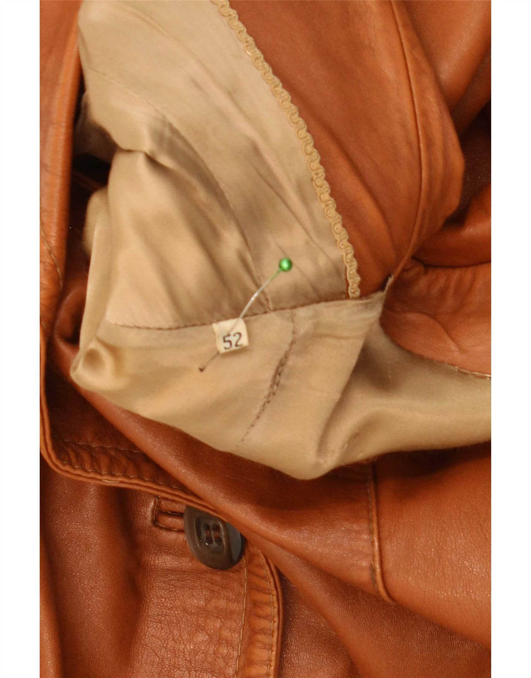 Palton din piele vintage pentru femei IT 52 2XL maro