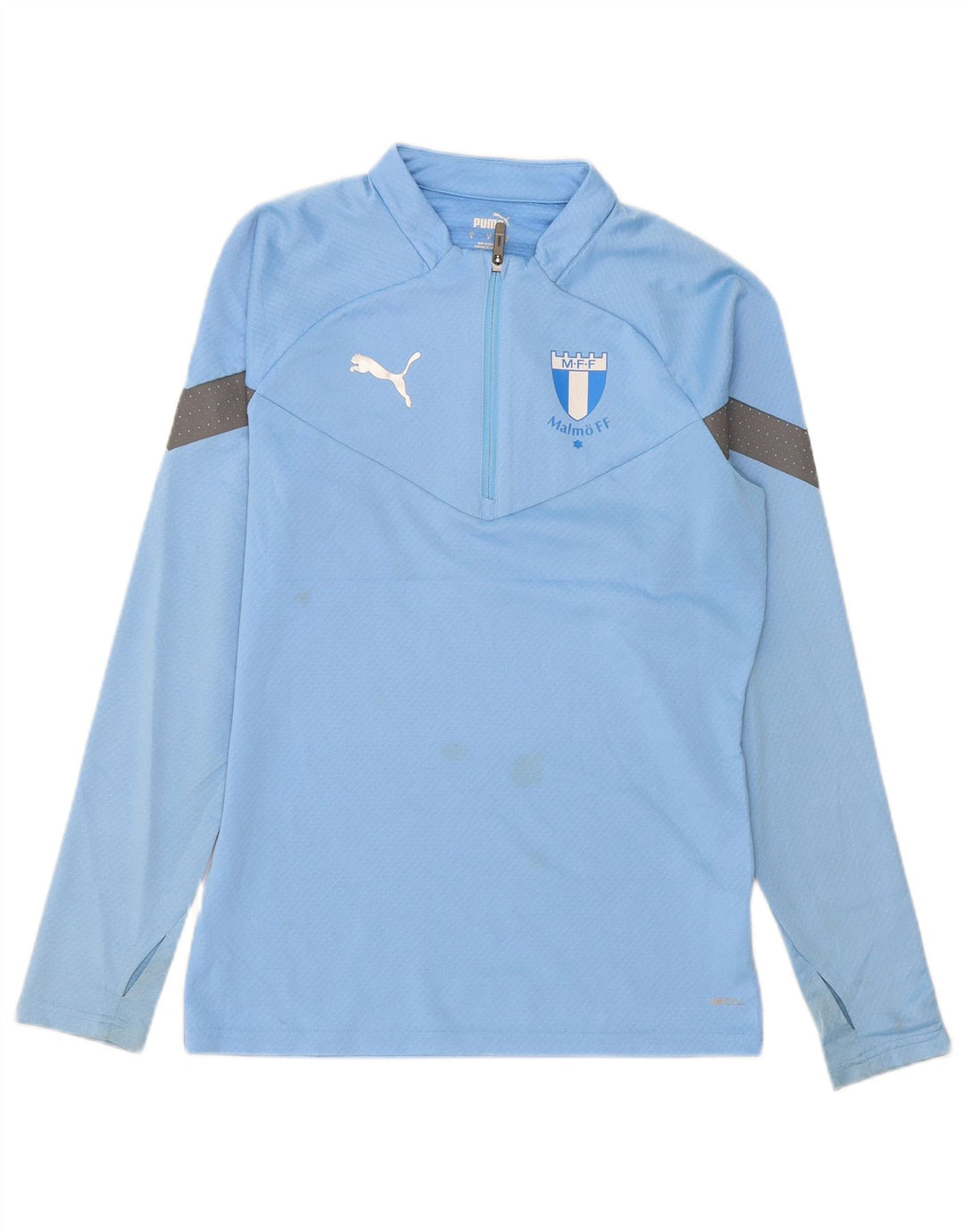 Top de trening Puma pentru bărbați, cu fermoar și gât, poliester color bloc